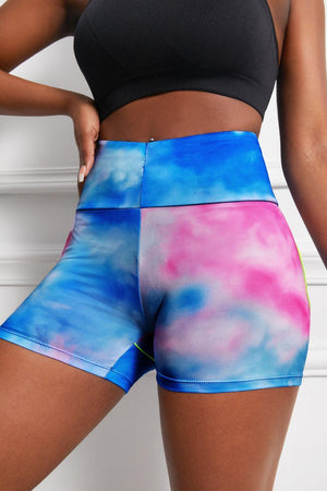 Immersed Focus Tie-Dye Yoga Shorts - MXSTUDIO.COM