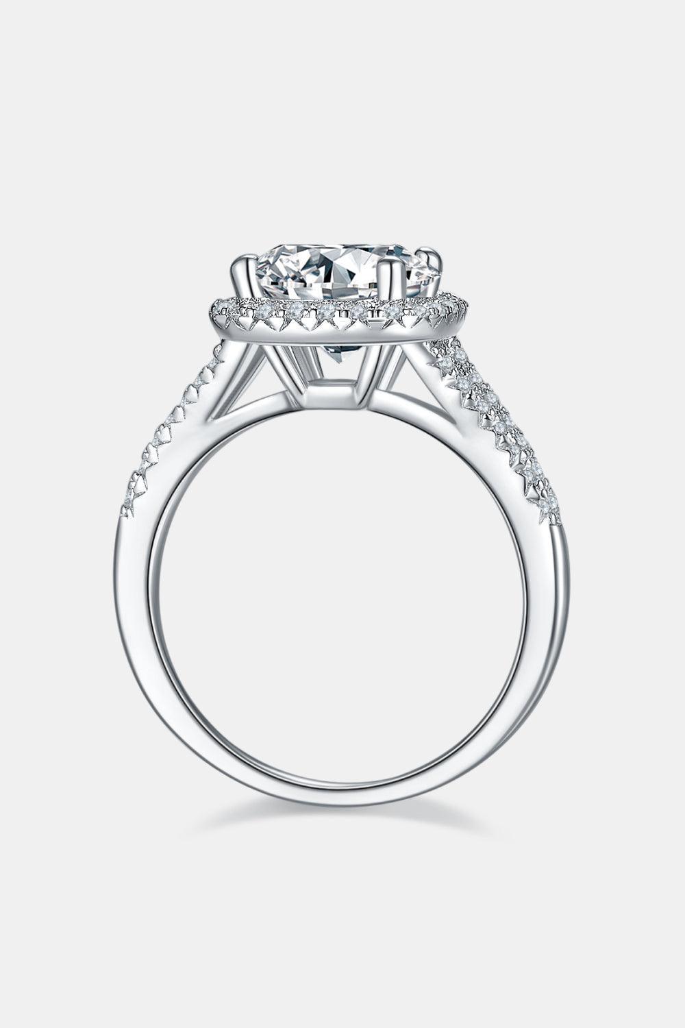 Impactful Souvenir Halo 3 Carat Moissanite Ring - MXSTUDIO.COM