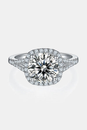 Impactful Souvenir Halo 3 Carat Moissanite Ring - MXSTUDIO.COM