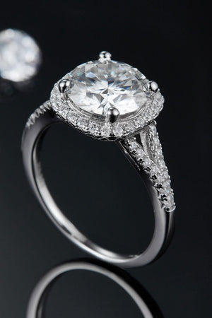 Impactful Souvenir Halo 3 Carat Moissanite Ring - MXSTUDIO.COM