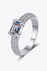 Impeccable 925 Sterling Silver 1 Carat Moissanite Ring - MXSTUDIO.COM