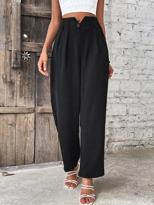 Impeccable Look Stretch Black Wide Leg Pants - MXSTUDIO.COM