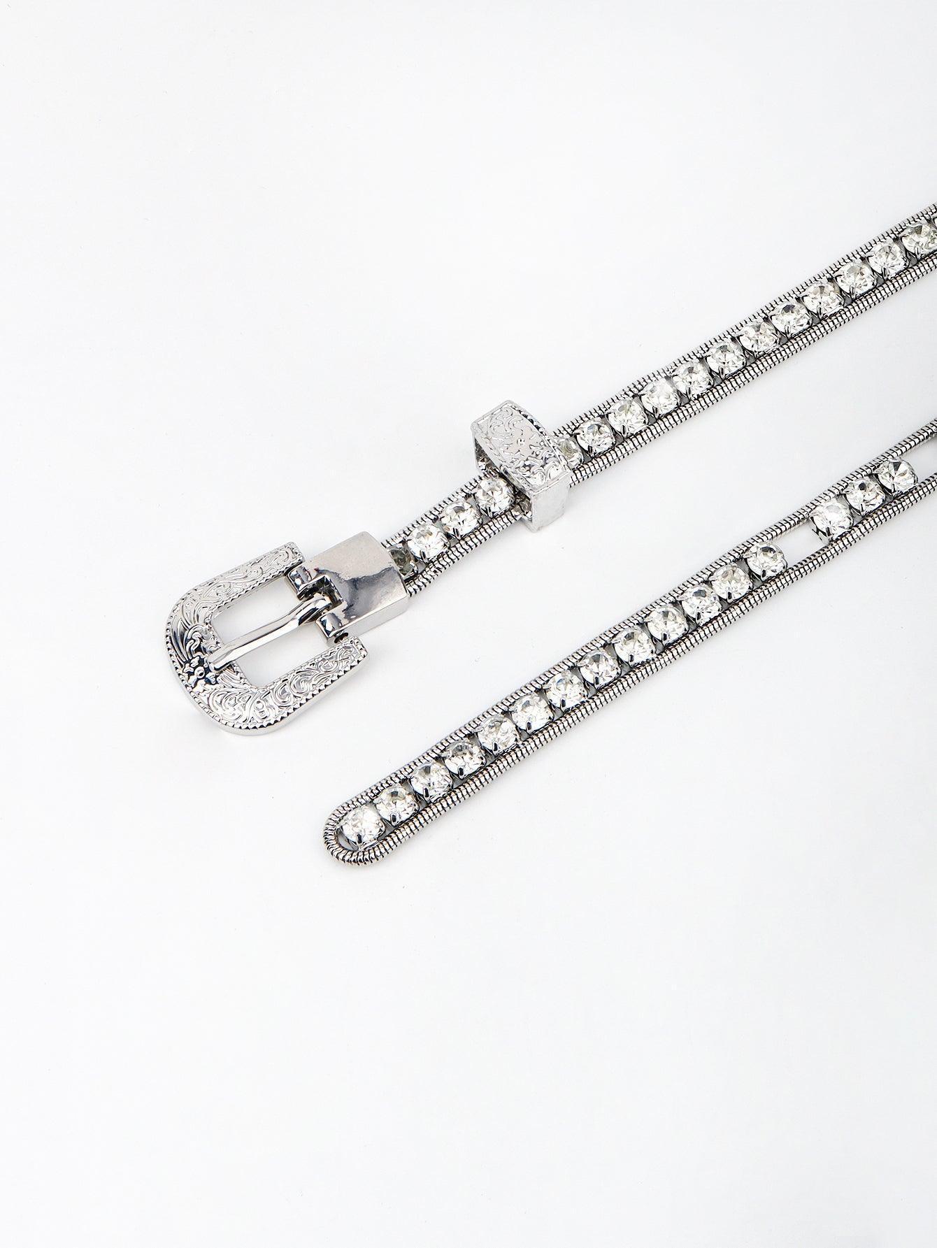 Impeccably Dressed Rhinestone Chain Belt - MXSTUDIO.COM