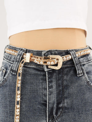 Impeccably Dressed Rhinestone Chain Belt - MXSTUDIO.COM