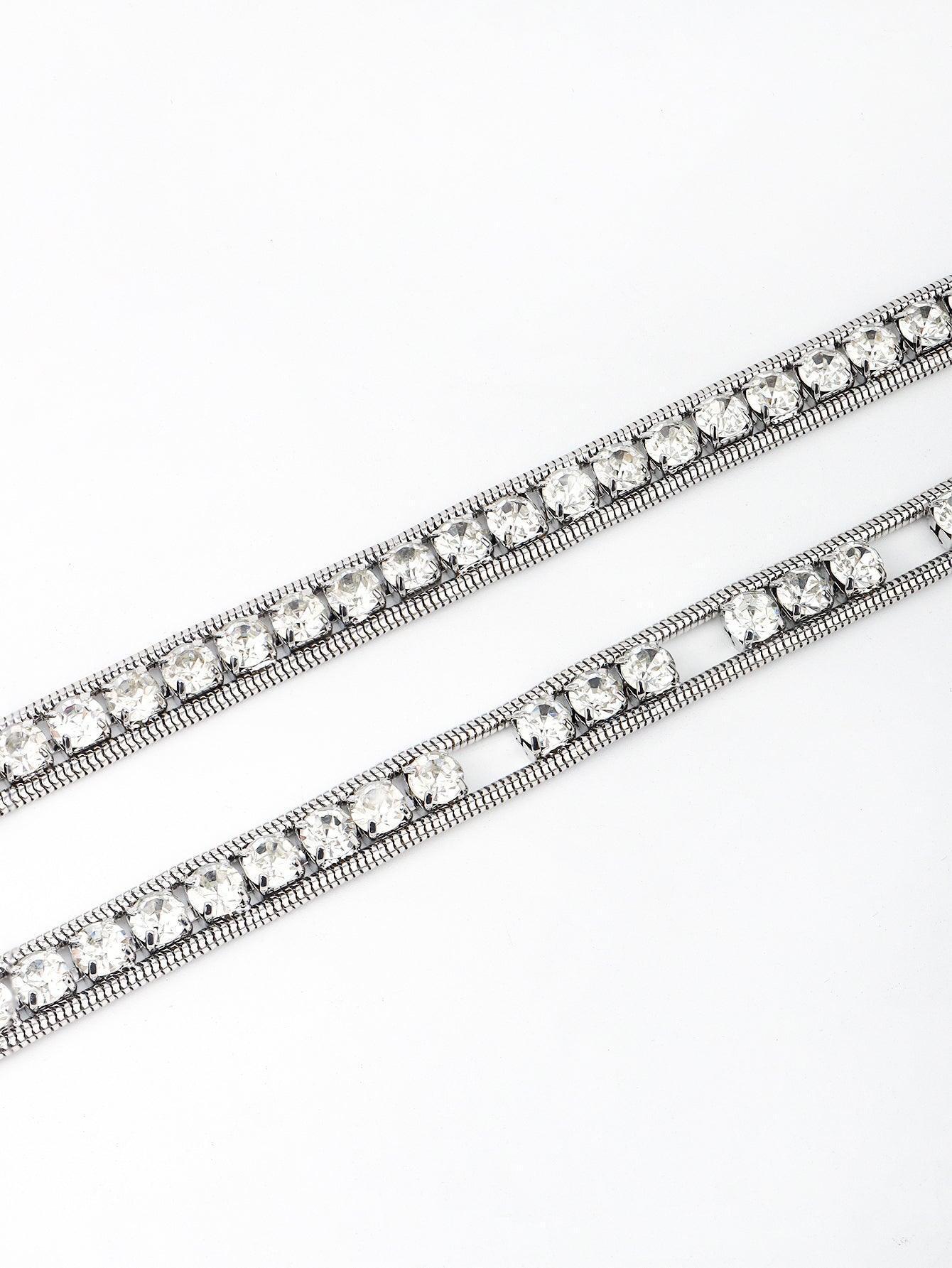 Impeccably Dressed Rhinestone Chain Belt - MXSTUDIO.COM