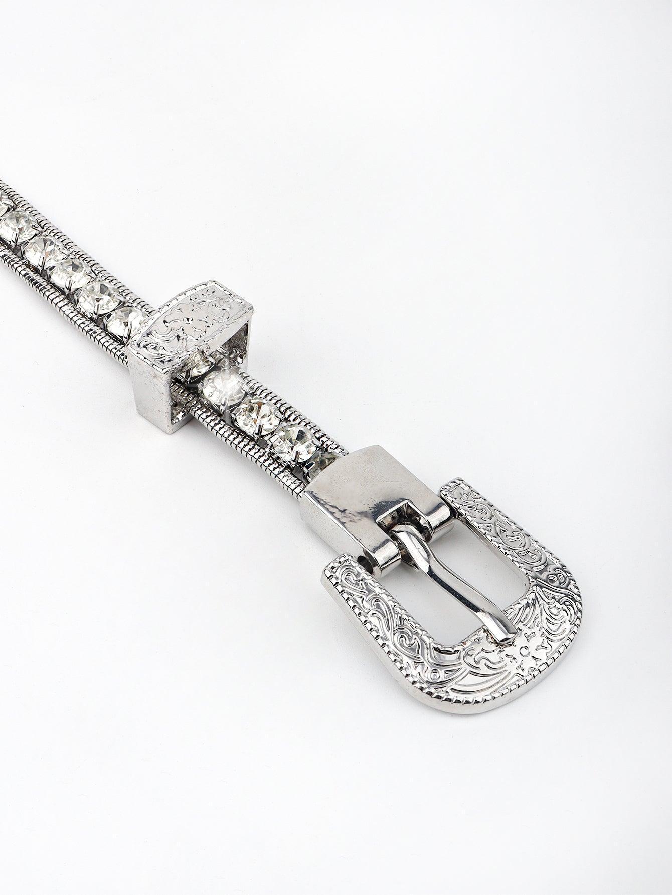 Impeccably Dressed Rhinestone Chain Belt - MXSTUDIO.COM