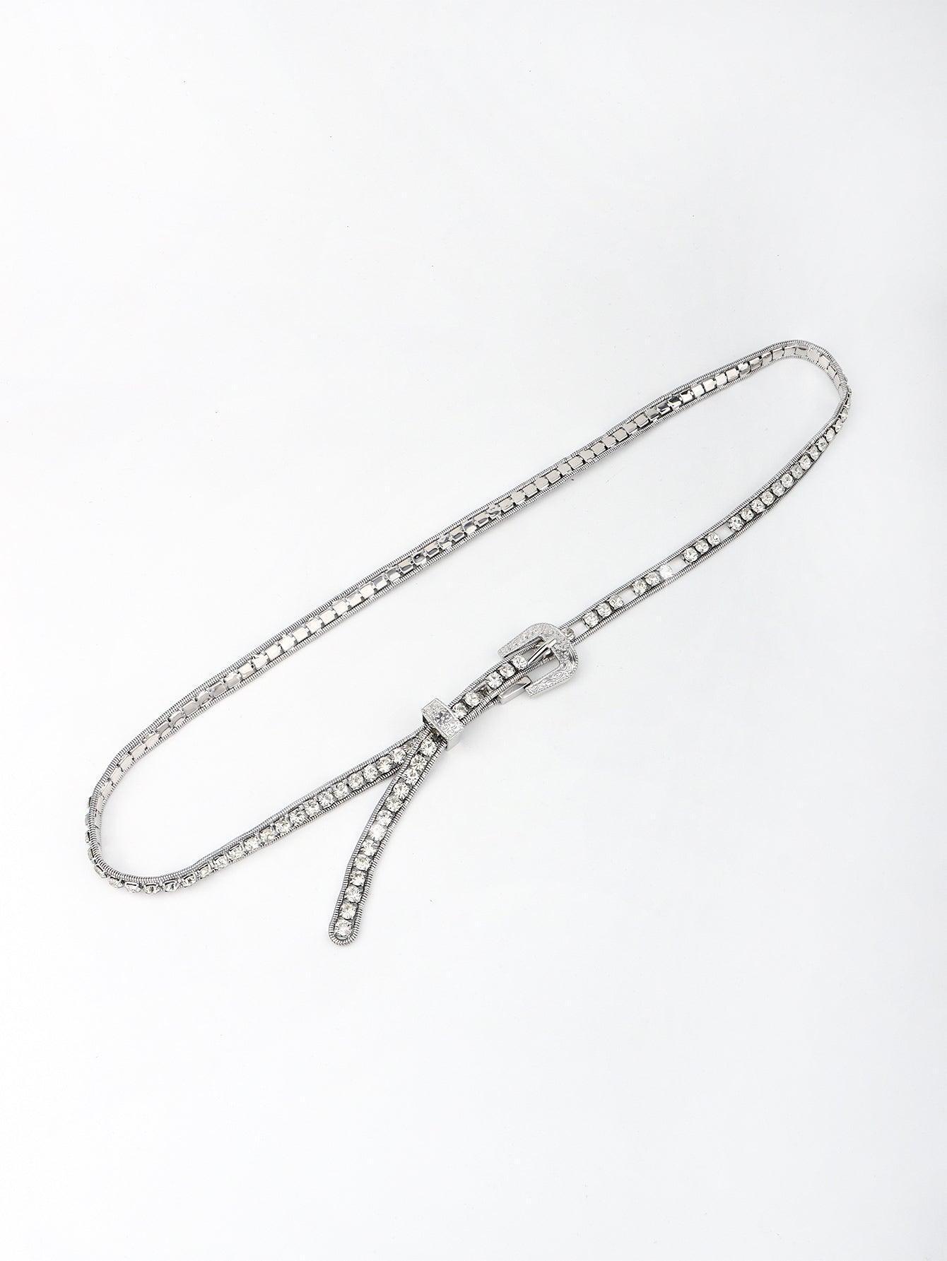 Impeccably Dressed Rhinestone Chain Belt - MXSTUDIO.COM