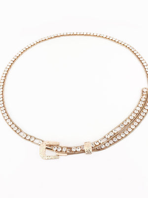 Impeccably Dressed Rhinestone Chain Belt - MXSTUDIO.COM