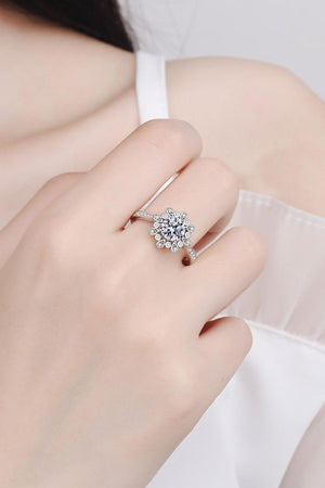 Impress Me 925 Sterling Silver 1 Carat Moissanite Ring - MXSTUDIO.COM