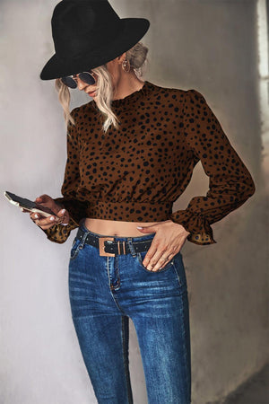 In Control Puff Long Sleeve Cropped Top - MXSTUDIO.COM