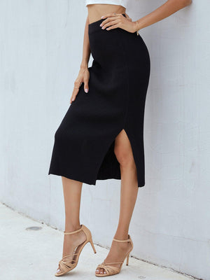 In Fine Fettle Side Slit Midi Skirt - MXSTUDIO.COM