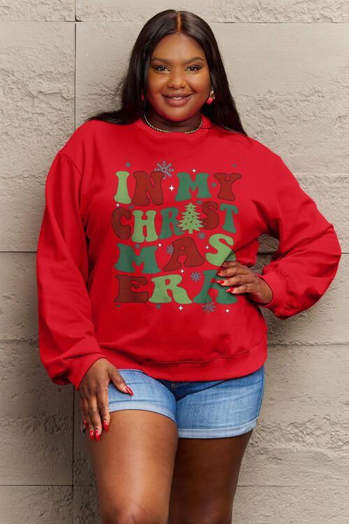 In My Christmas Era Plus Size Graphic Sweatshirt-MXSTUDIO.COM