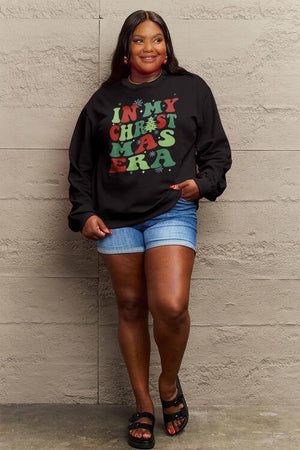 In My Christmas Era Plus Size Graphic Sweatshirt-MXSTUDIO.COM