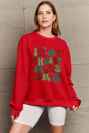 In My Christmas Era Plus Size Graphic Sweatshirt-MXSTUDIO.COM