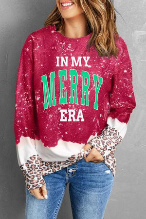 In My Merry Era Leopard Christmas Sweatshirt-MXSTUDIO.COM