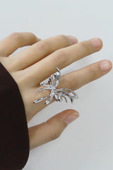 In My Thoughts Zinc Alloy Silver Butterfly Ring - MXSTUDIO.COM