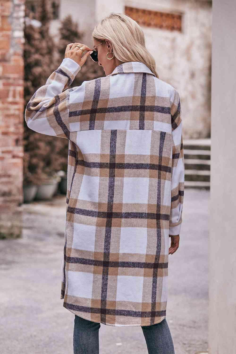 Incomparable Warmth Plaid Long Coat - MXSTUDIO.COM