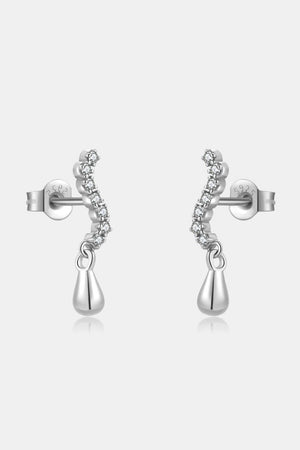 Incomparable Zircon Accent Sterling Silver Drop Earrings - MXSTUDIO.COM