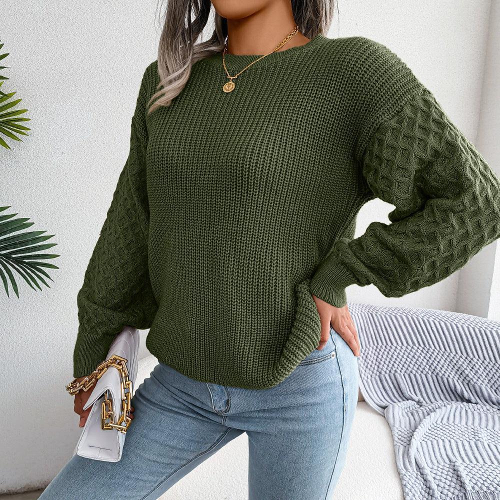 Incredible Drop Shoulder Cable Knit Sweater - MXSTUDIO.COM