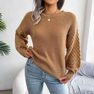 Incredible Drop Shoulder Cable Knit Sweater - MXSTUDIO.COM