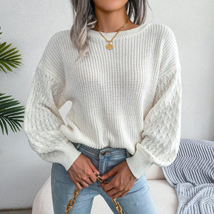 Incredible Drop Shoulder Cable Knit Sweater - MXSTUDIO.COM