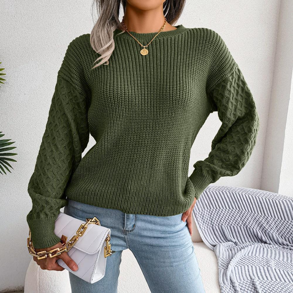 Incredible Drop Shoulder Cable Knit Sweater - MXSTUDIO.COM