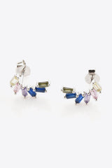 Indispensable Multicolored Zircon 925 Sterling Silver Earrings - MXSTUDIO.COM