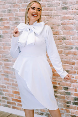 Infinitely Chic Midi Long Sleeve Mock Neck Dress - MXSTUDIO.COM