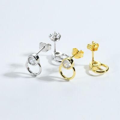 three pairs of gold and silver earrings