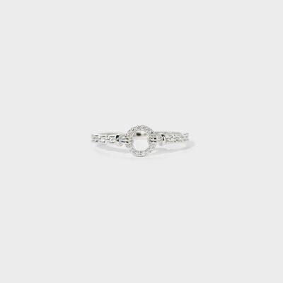 a white gold and diamond ring