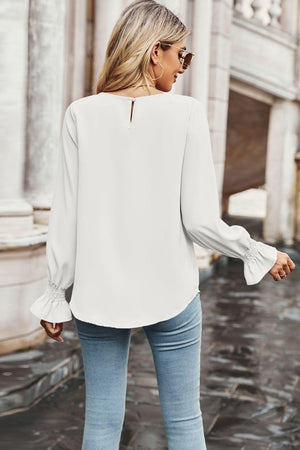 Inner Peace Long Flounce Sleeve Blouse - MXSTUDIO.COM