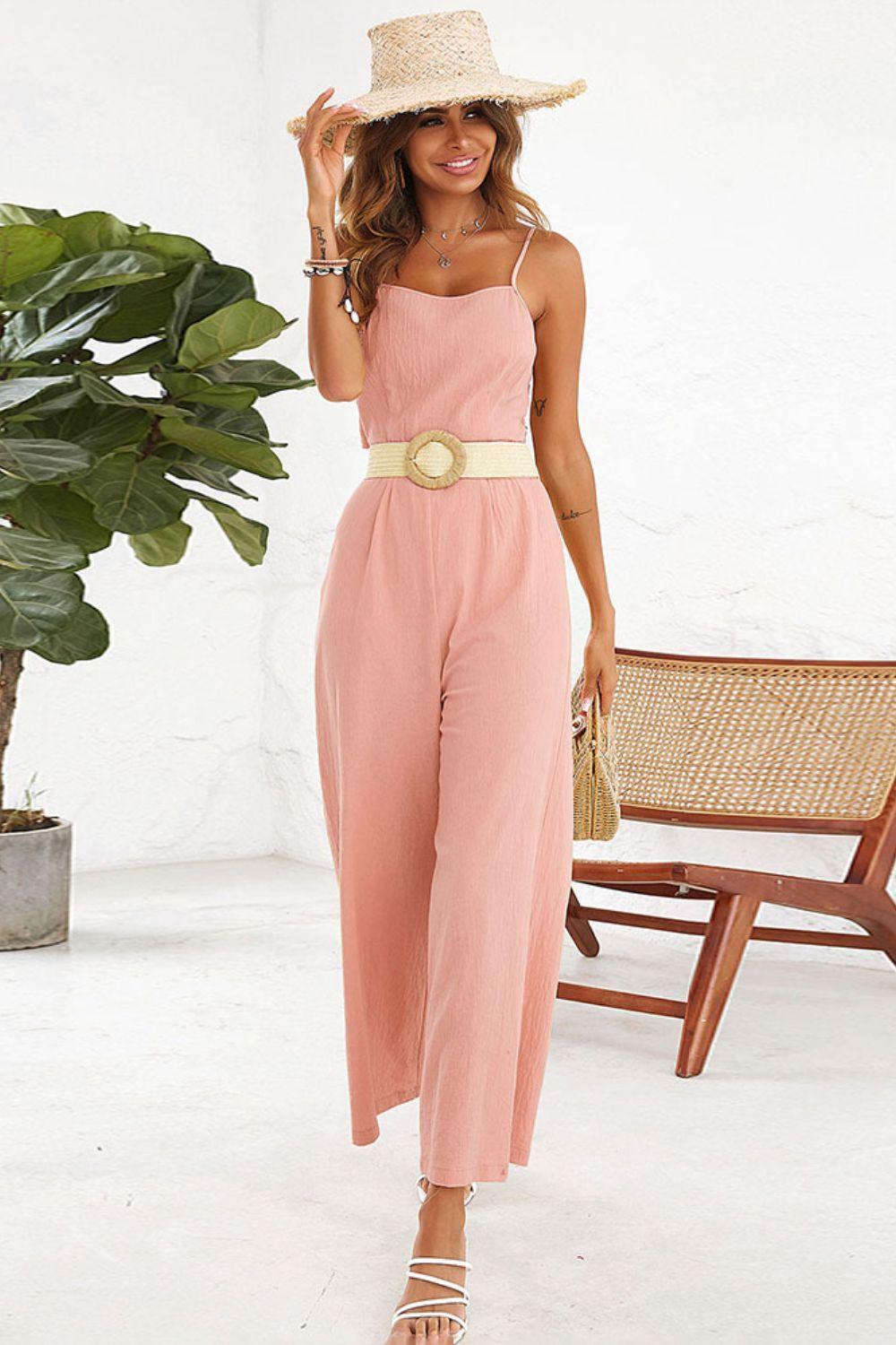 Instagram Sensation Cutout Wide Leg Jumpsuit - MXSTUDIO.COM