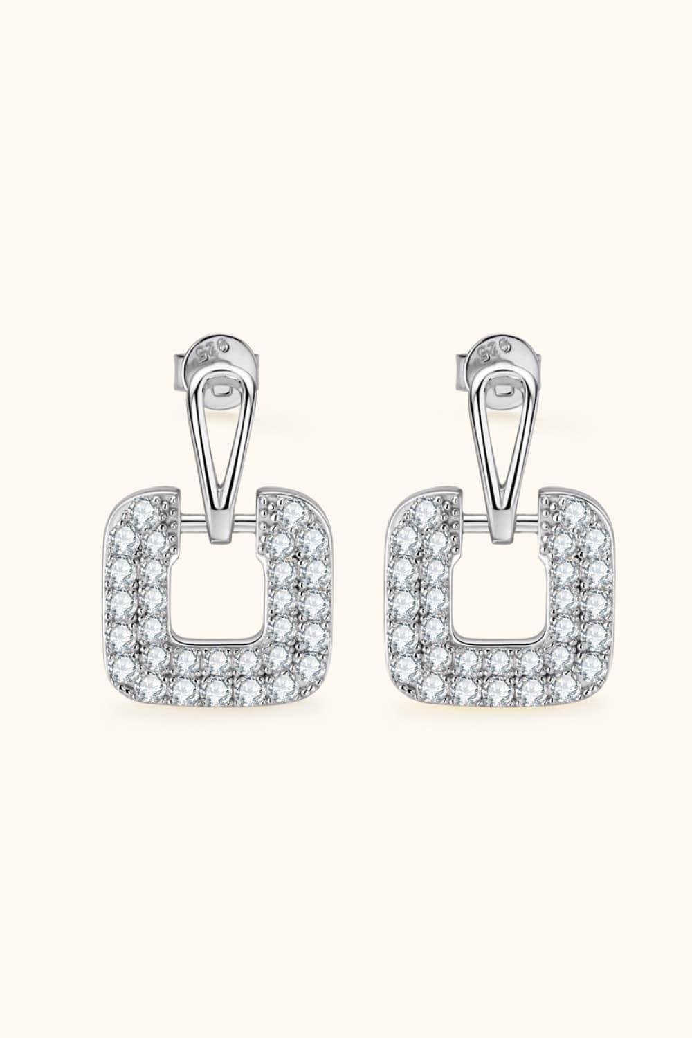 Intensifying Glamour 1.68 Carat Moissanite Drop Earrings - MXSTUDIO.COM