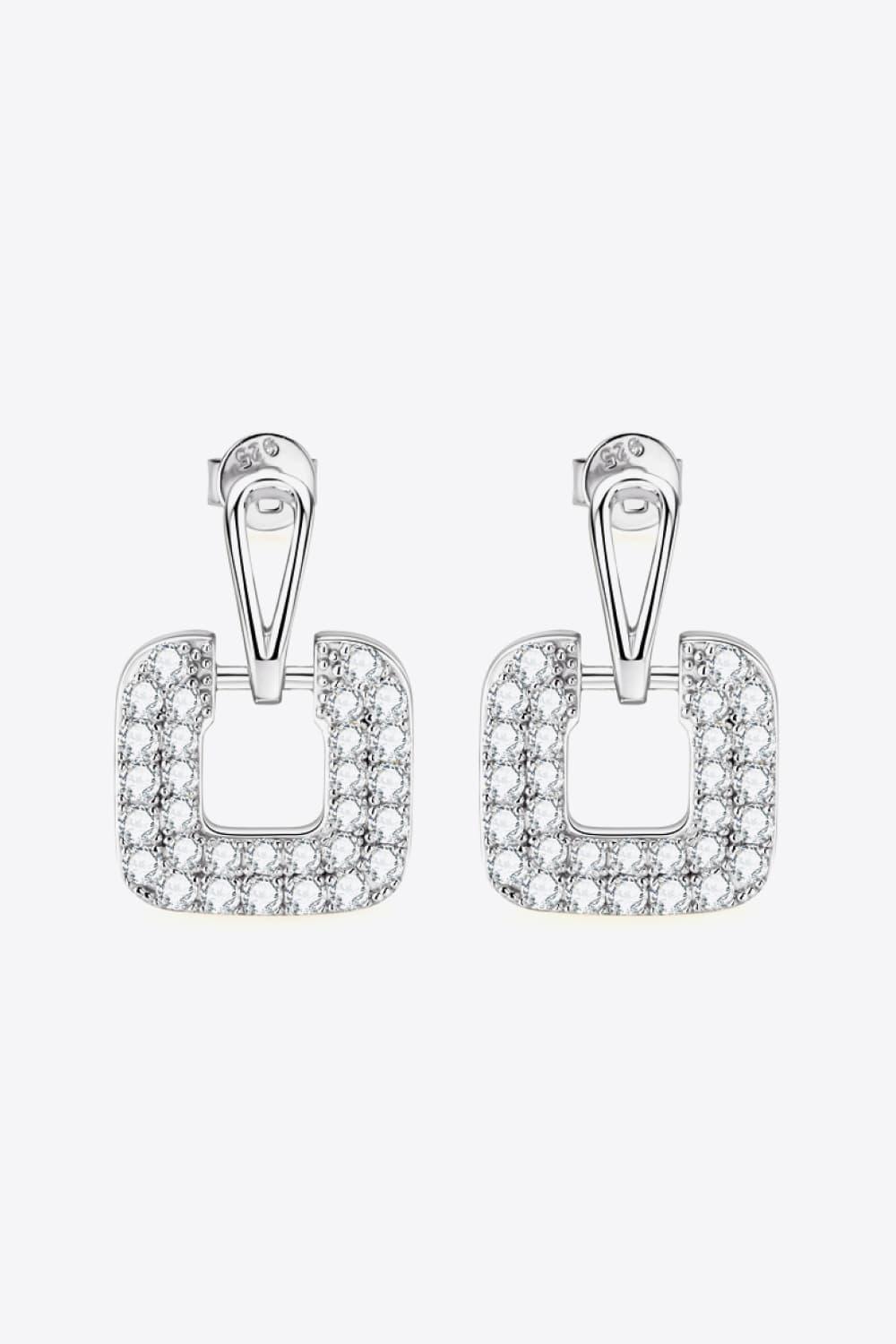 Intensifying Glamour 1.68 Carat Moissanite Drop Earrings - MXSTUDIO.COM