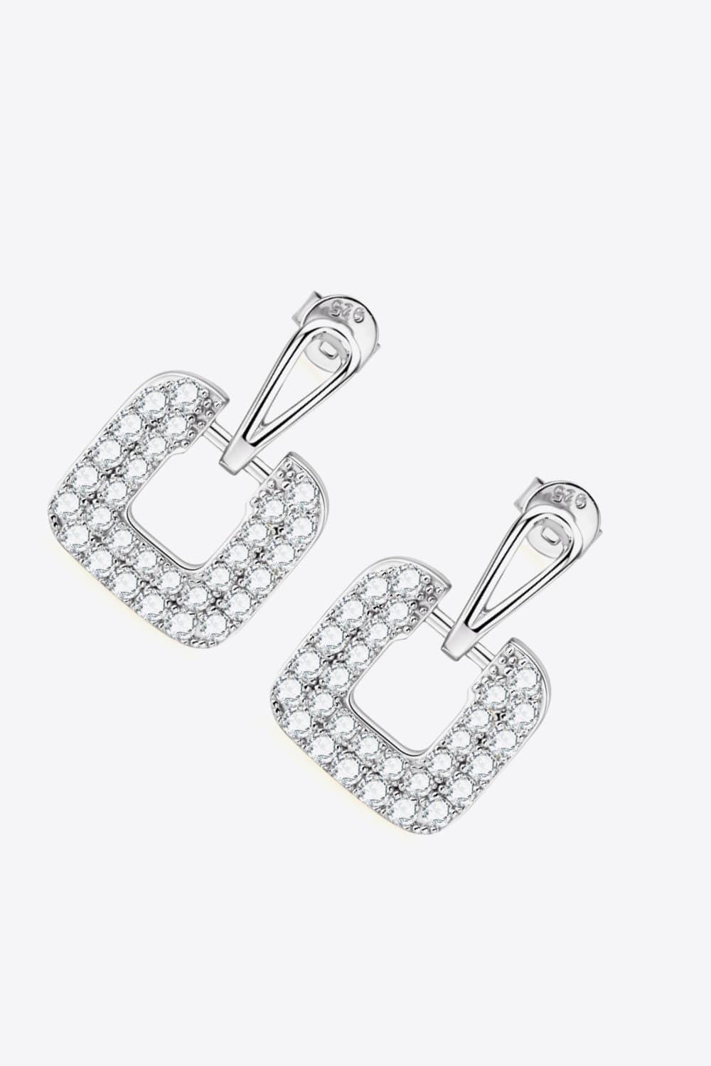 Intensifying Glamour 1.68 Carat Moissanite Drop Earrings - MXSTUDIO.COM