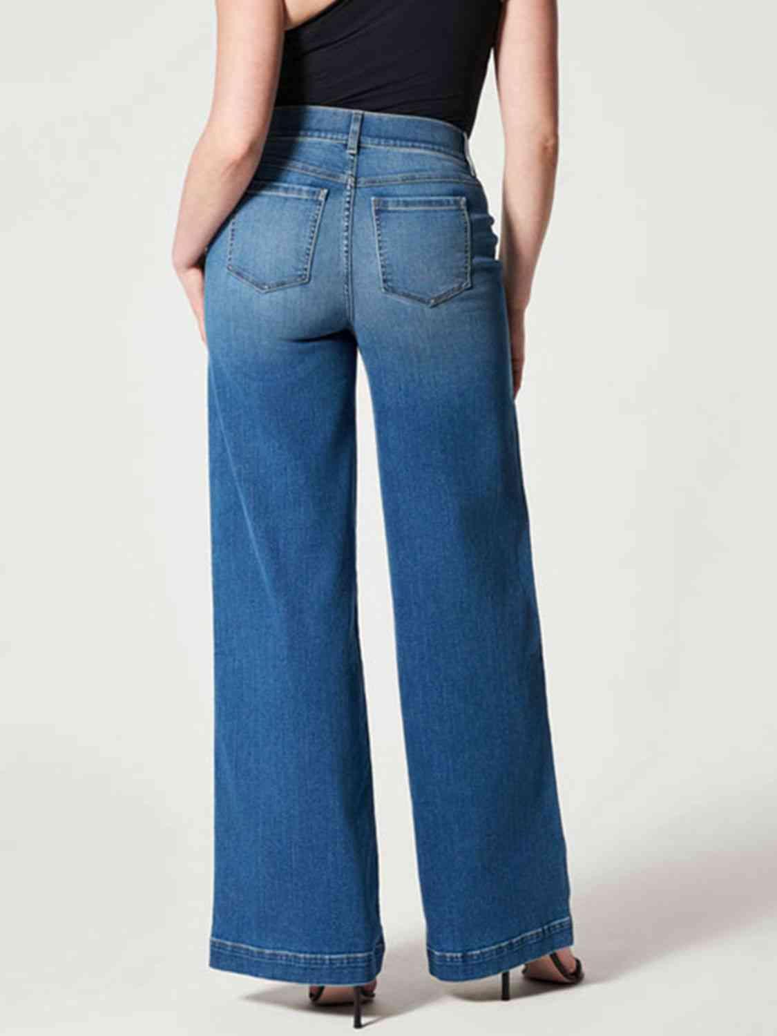 Interesting Choice Mid Rise Wide Leg Jeans - MXSTUDIO.COM