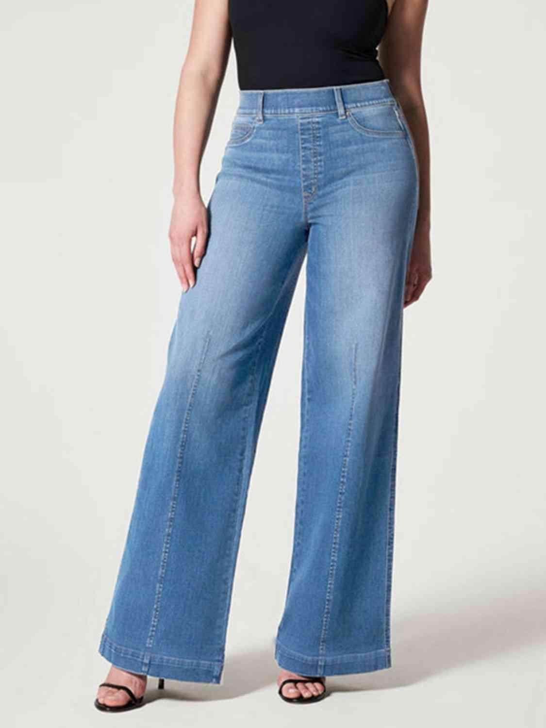 Interesting Choice Mid Rise Wide Leg Jeans - MXSTUDIO.COM