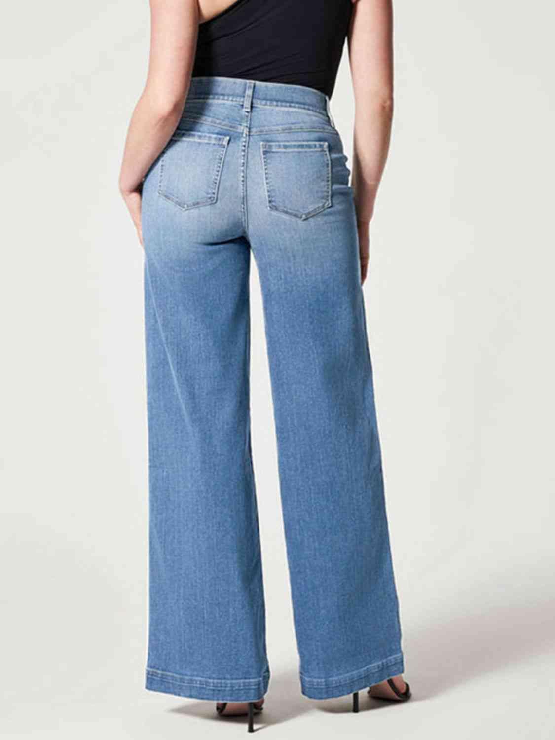 Interesting Choice Mid Rise Wide Leg Jeans - MXSTUDIO.COM