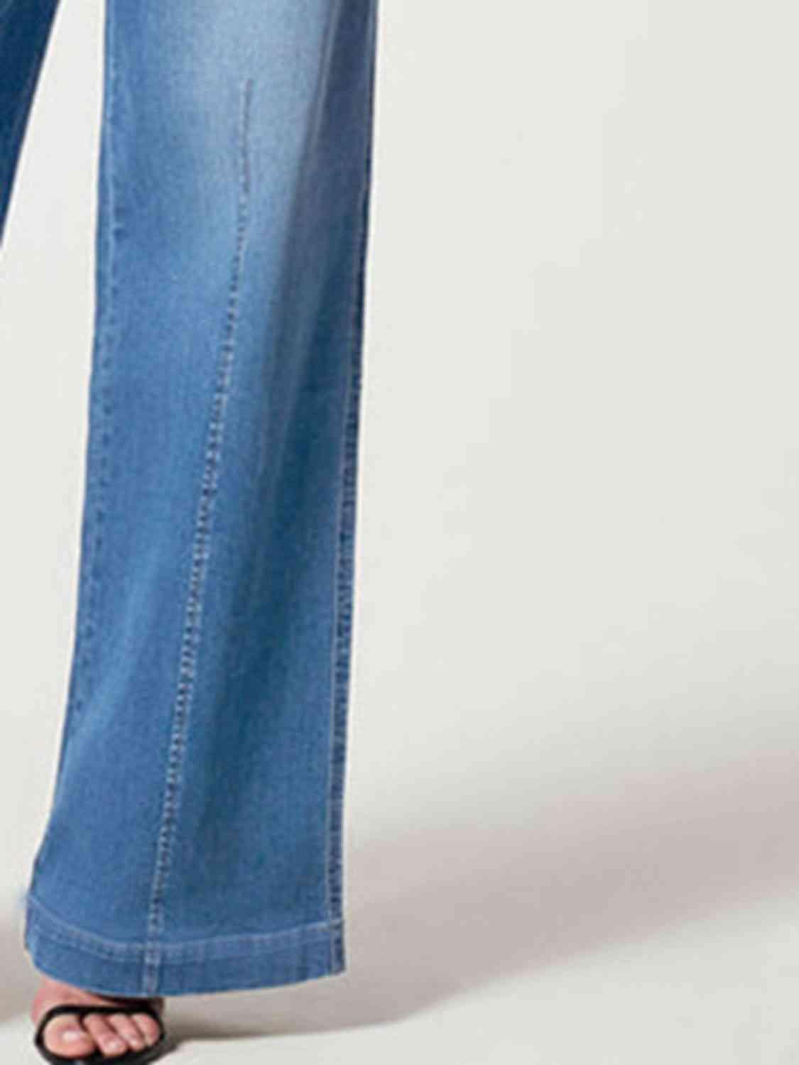 Interesting Choice Mid Rise Wide Leg Jeans - MXSTUDIO.COM