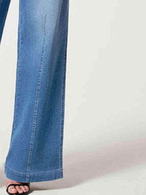 Interesting Choice Mid Rise Wide Leg Jeans - MXSTUDIO.COM