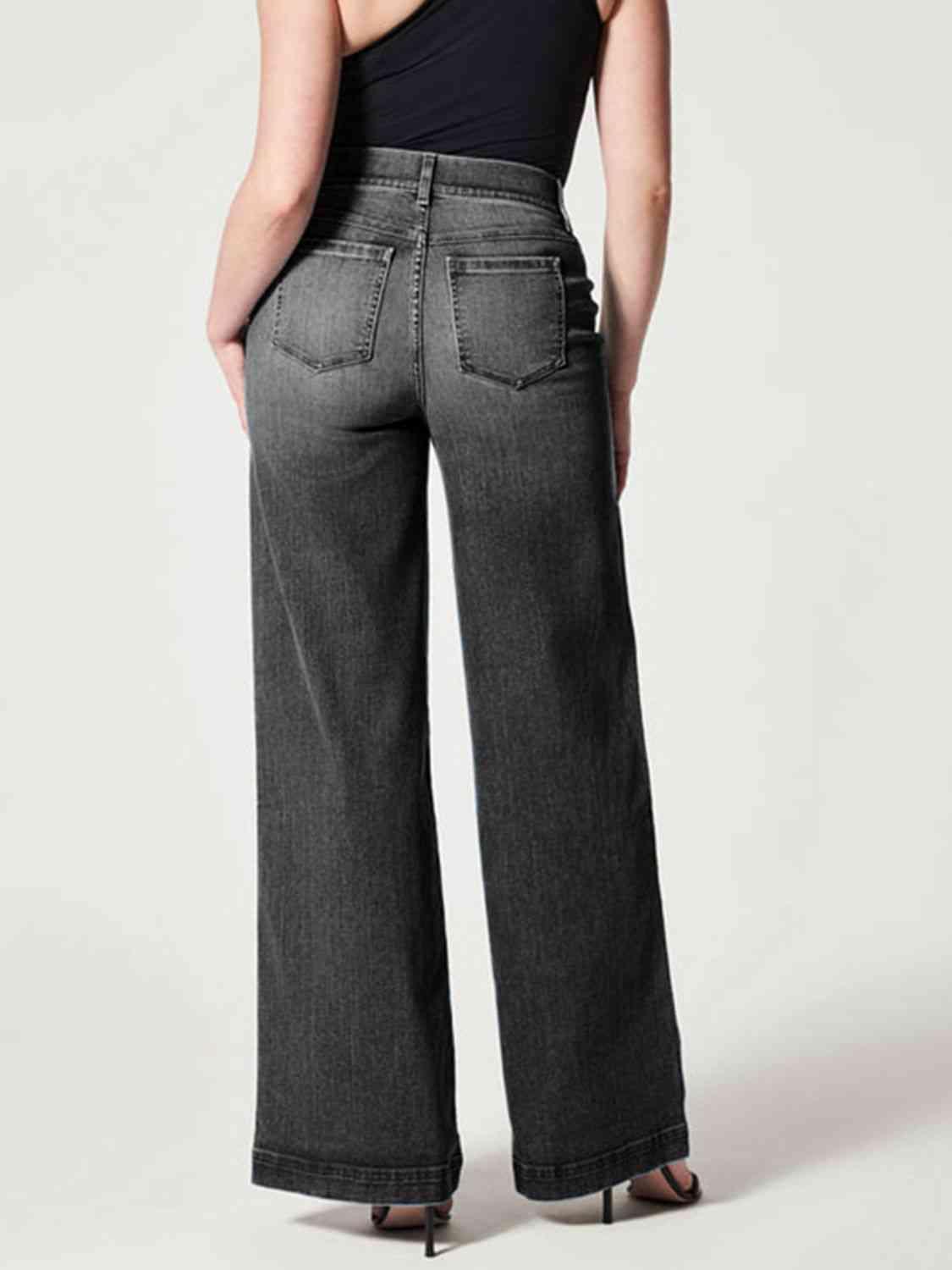 Interesting Choice Mid Rise Wide Leg Jeans - MXSTUDIO.COM