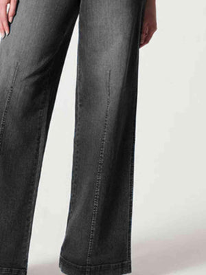 Interesting Choice Mid Rise Wide Leg Jeans - MXSTUDIO.COM