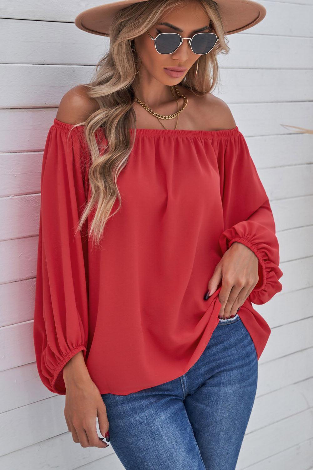 Interesting Off-Shoulder Blouse - MXSTUDIO.COM