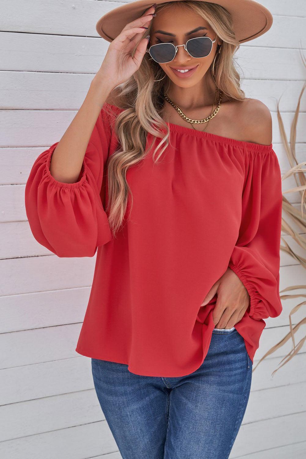 Interesting Off-Shoulder Blouse - MXSTUDIO.COM