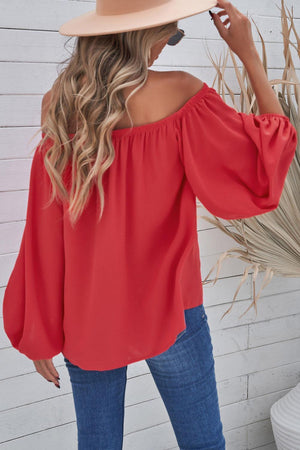 Interesting Off-Shoulder Blouse - MXSTUDIO.COM