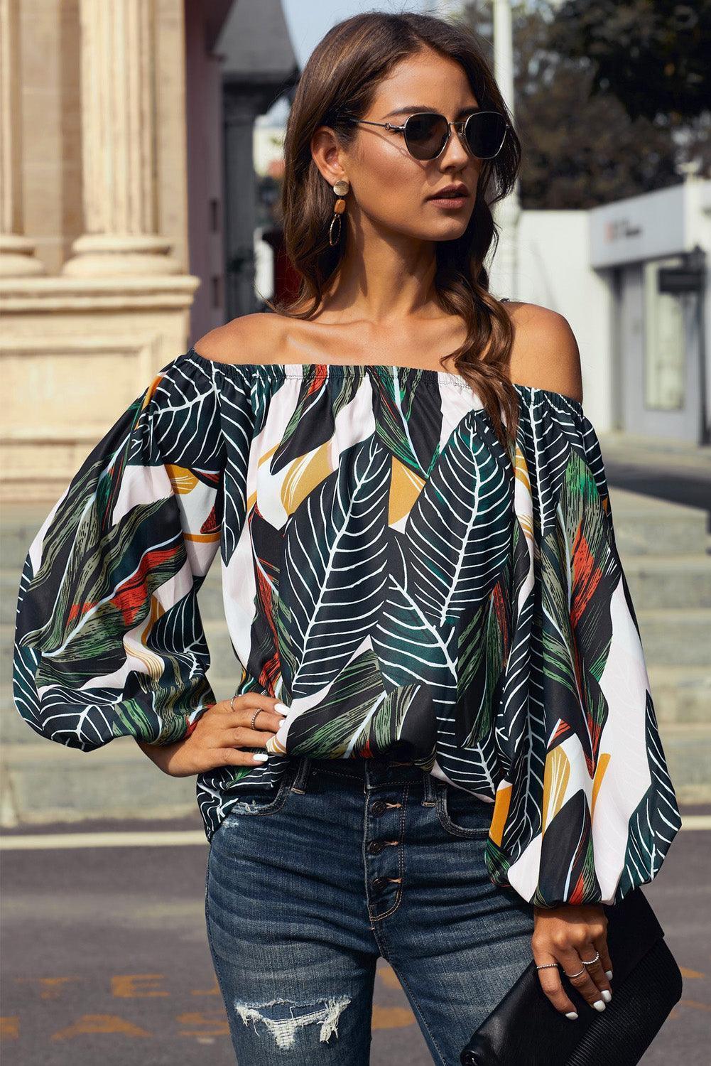 Interesting Off-Shoulder Blouse - MXSTUDIO.COM