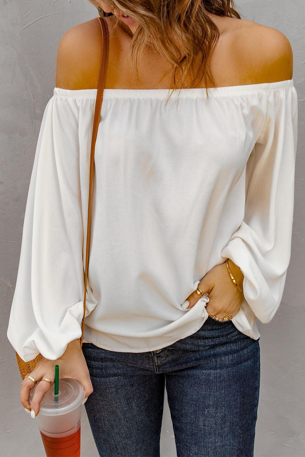 Interesting Off-Shoulder Blouse - MXSTUDIO.COM