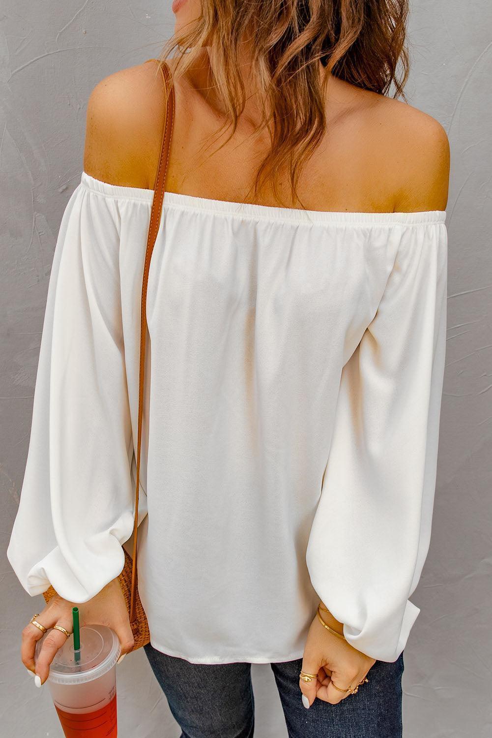 Interesting Off-Shoulder Blouse - MXSTUDIO.COM