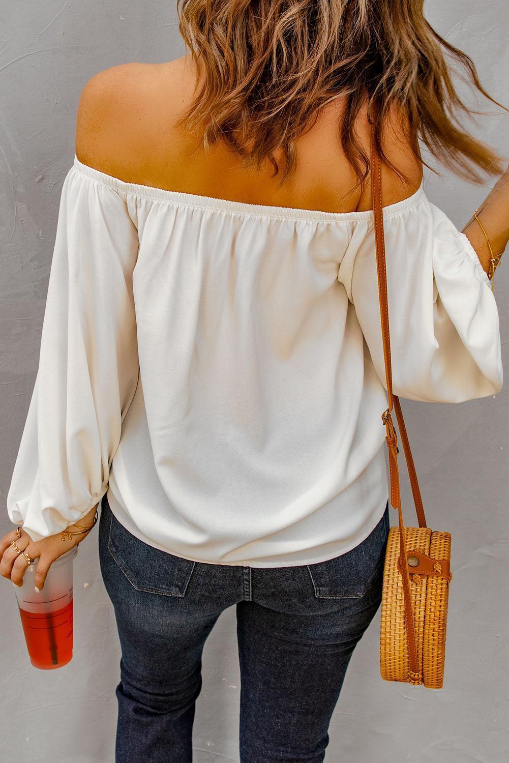 Interesting Off-Shoulder Blouse - MXSTUDIO.COM