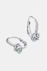 Interesting Sterling Silver 2 Carat Moissanite Earrings - MXSTUDIO.COM